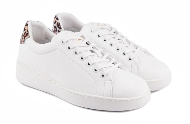 PD GR MUMBAI White Leather/ Leopard