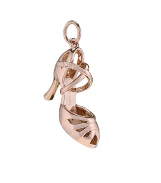 Colgante Sandalia en Platino Rosa